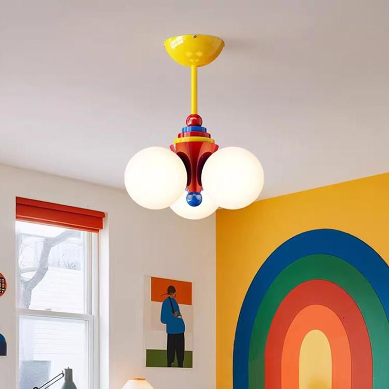 Baby Nursery Chandelier - 子供部屋シャンデリアカラーメンフィスバブルボールランプLED中国クリエイティブ保育園ベビールーム男の子女の子寝室シャンデリア
