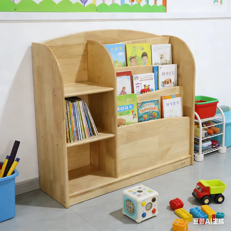 Baby Nursery Shelves - 無垢材製子供用収納キャビネット ベビー家具オーガナイザーラック 安全な子供部屋用棚 家庭、学校、商業施設での使用に適した多機能製品