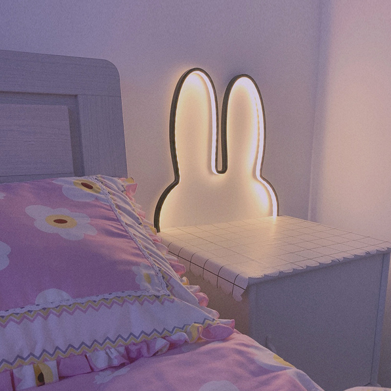 Baby Nursery Egg Light - かわいいLEDウサギウォールライト、USB電源、ベビーデスクテーブルランプ、寝室のベッドサイド、子供部屋、家の装飾、雰囲気照明