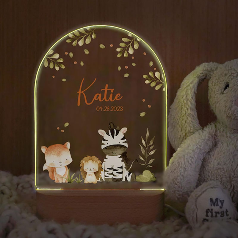 カスタムネームベビーナイトライト、パーソナライズされた漫画動 - Baby Nursery Egg Light のレビューと価格