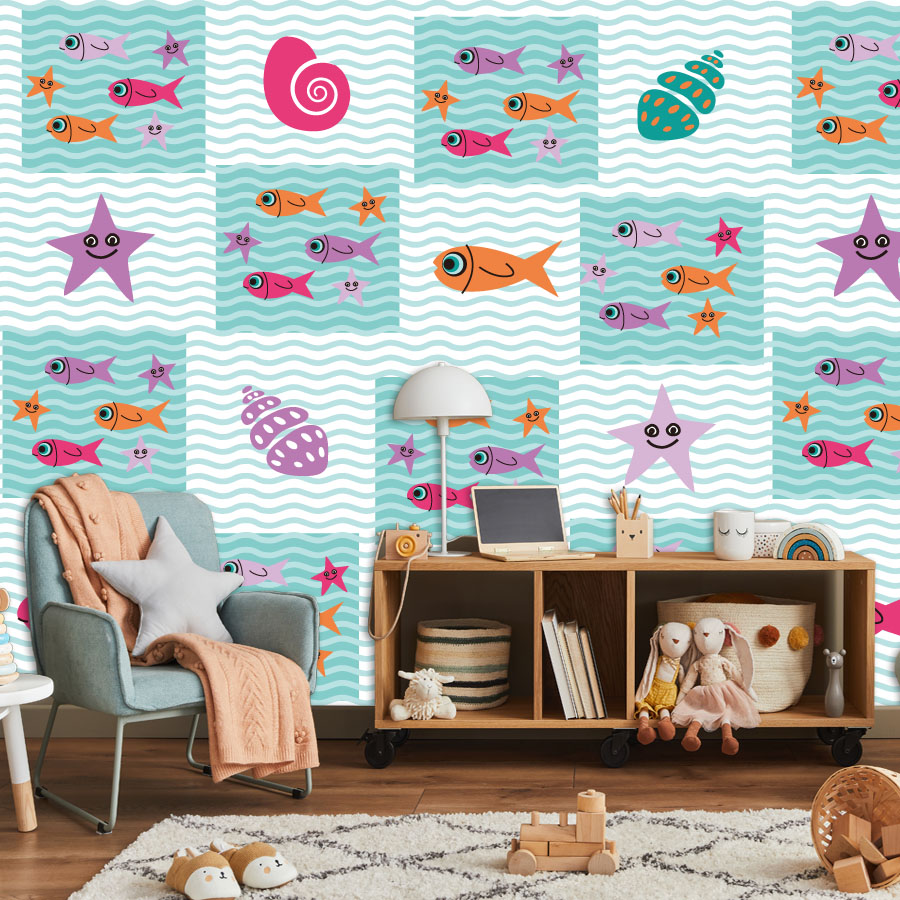 漫画の剥がして貼るだけの写真壁紙 リビングルームの壁紙 ホー - Baby Nursery Peel And Stick Wallpaper のレビューと価格