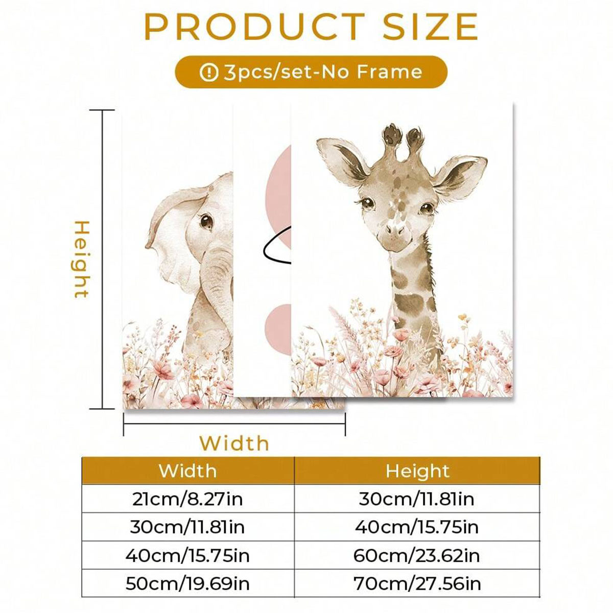 カスタムネーム付き保育園用ウォールアートセット、子供部屋の装 - Baby Nursery Prints のレビューと価格
