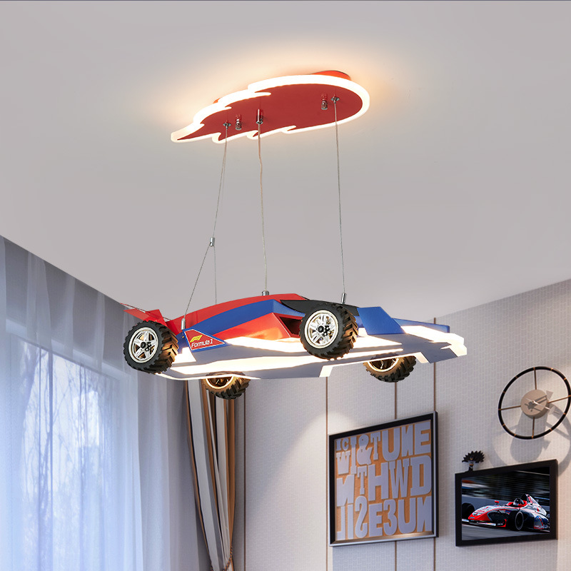 レーシングカーライト子供部屋シャンデリアレーシングスポーツカ - Baby Nursery Chandelier のレビューと価格