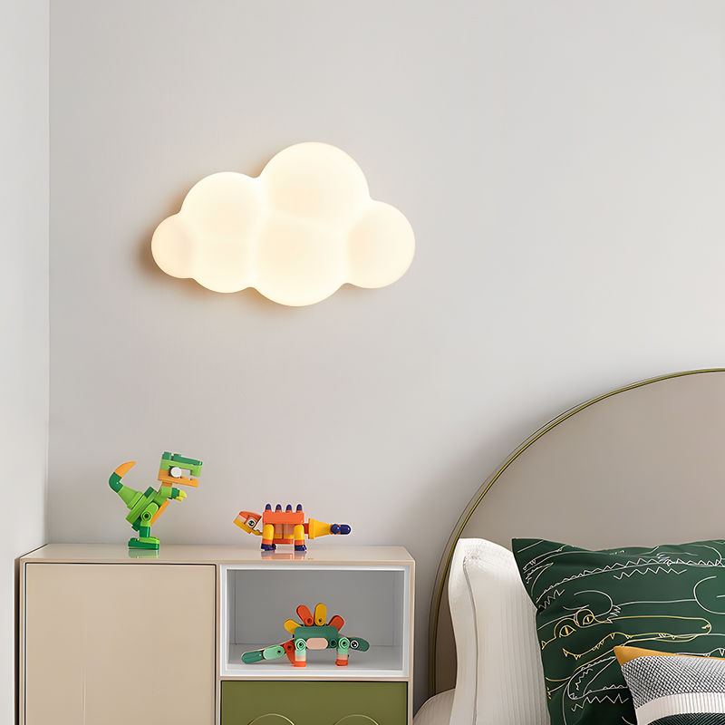 白いクラウドウォールランプ,子供部屋,保育園,星の形,ベッド - Baby Nursery Egg Light のレビューと価格