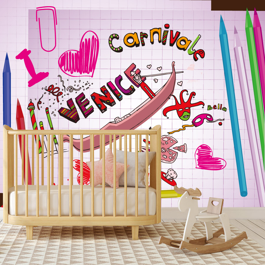 漫画風簡単貼り付けピールアンドスティック壁紙 リビングルーム - Baby Nursery Peel And Stick Wallpaper のレビューと価格
