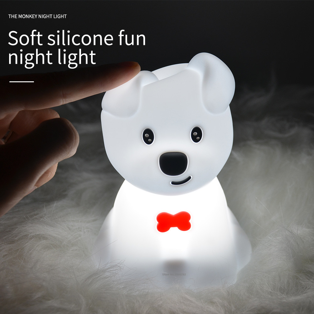 充電式シリコン犬用LEDナイトライト,タッチセンサー,リモコ - Baby Nursery Egg Light のレビューと価格