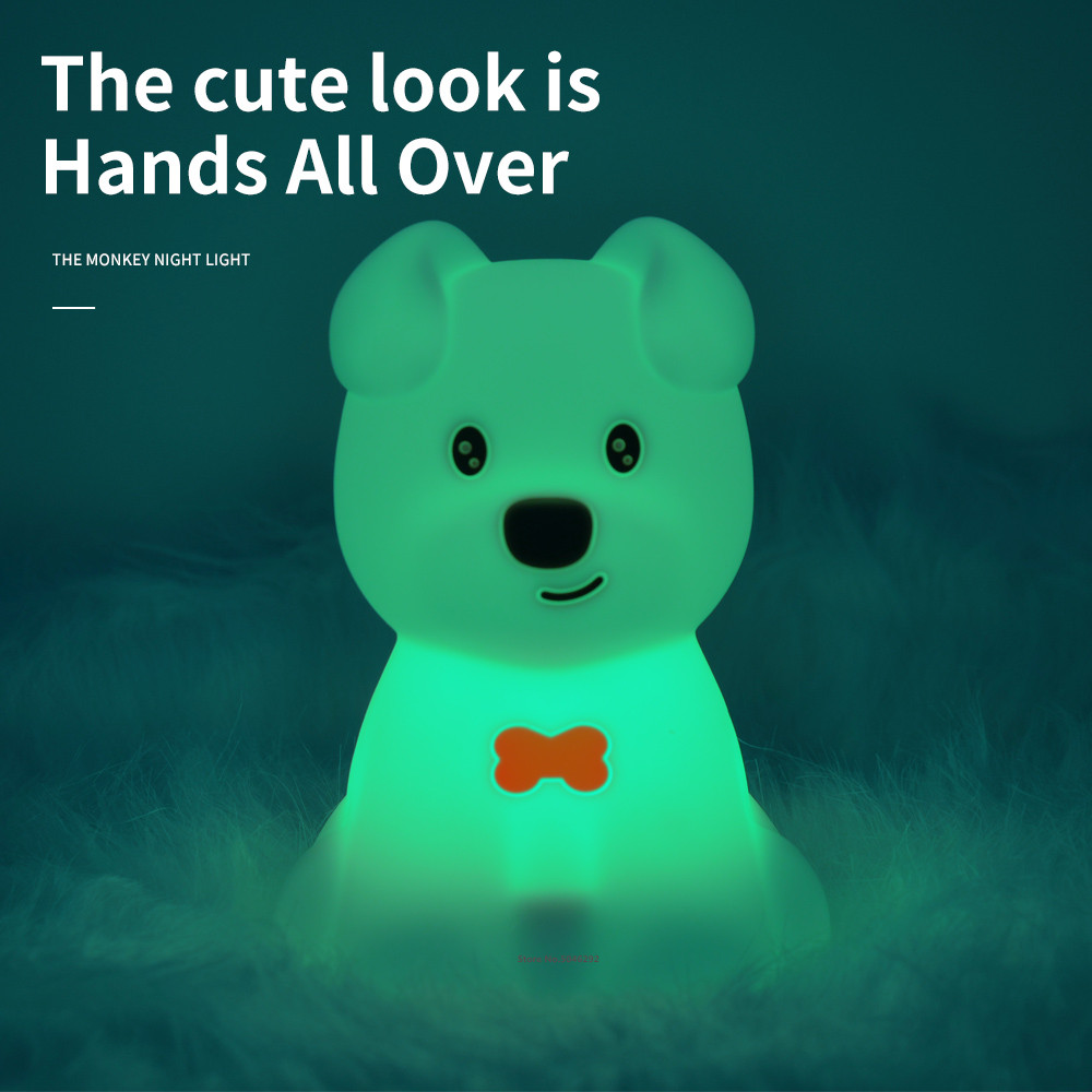 充電式シリコン犬用LEDナイトライト,タッチセンサー,リモコ - Baby Nursery Egg Light のレビューと価格