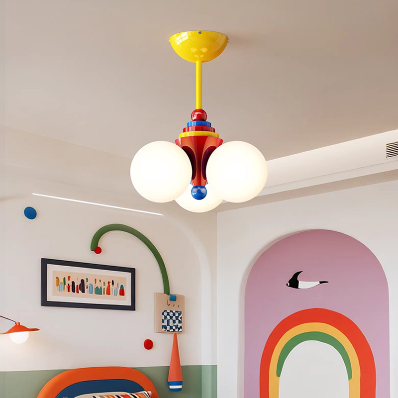 子供部屋シャンデリアカラーメンフィスバブルボールランプLED - Baby Nursery Chandelier のレビューと価格