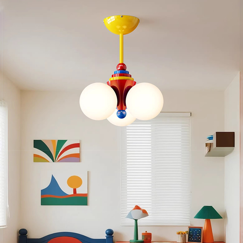 子供部屋シャンデリアカラーメンフィスバブルボールランプLED - Baby Nursery Chandelier のレビューと価格