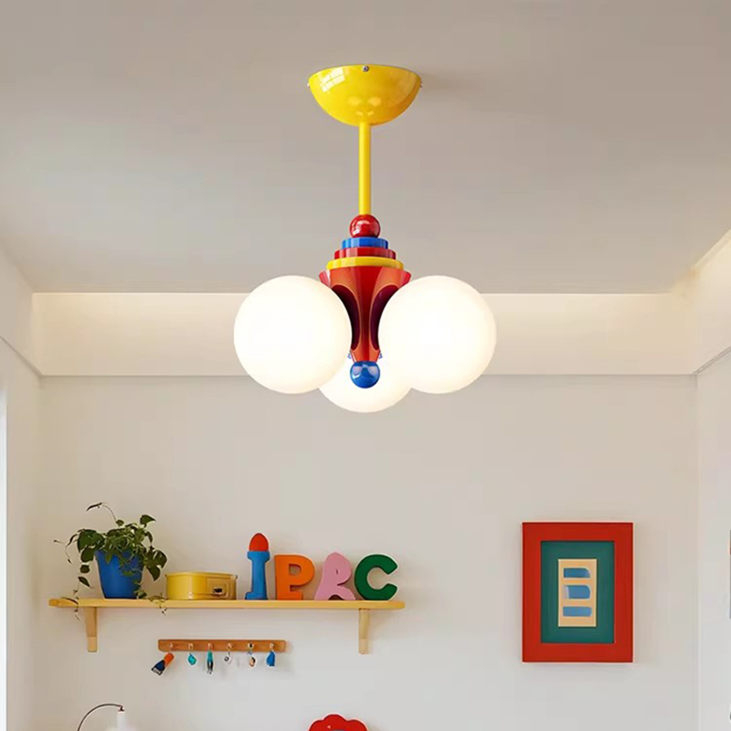子供部屋シャンデリアカラーメンフィスバブルボールランプLED - Baby Nursery Chandelier のレビューと価格