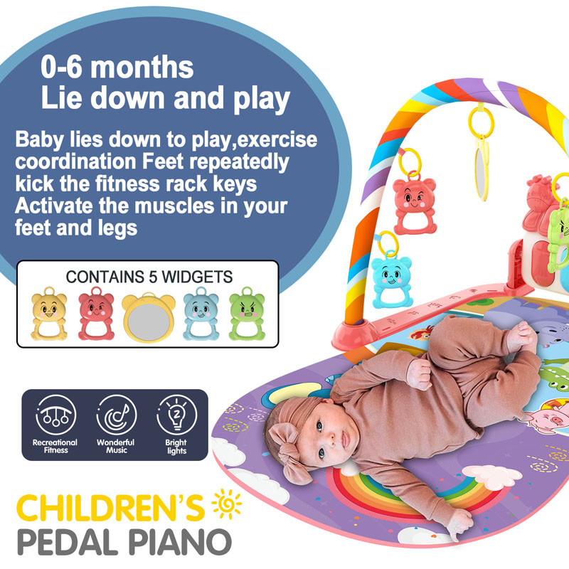 ベビー音楽活動ジムラグプレイマット新生児カーペットペダルピア - Baby Nursery Shelves のレビューと価格