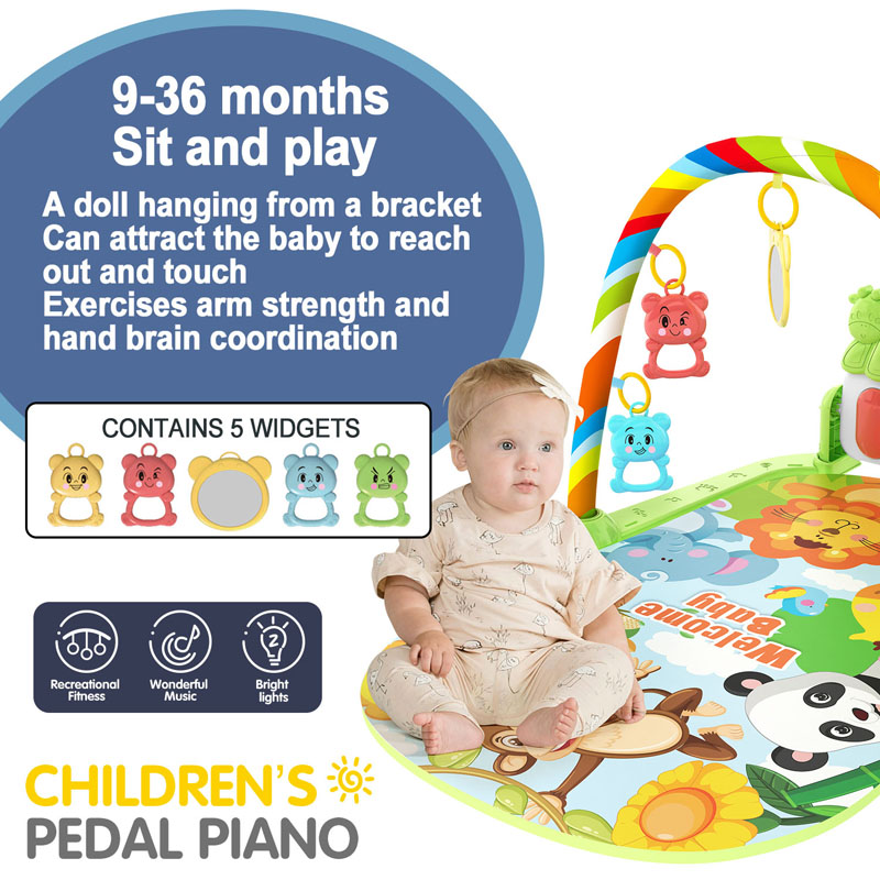 ベビー音楽活動ジムラグプレイマット新生児カーペットペダルピア - Baby Nursery Shelves のレビューと価格