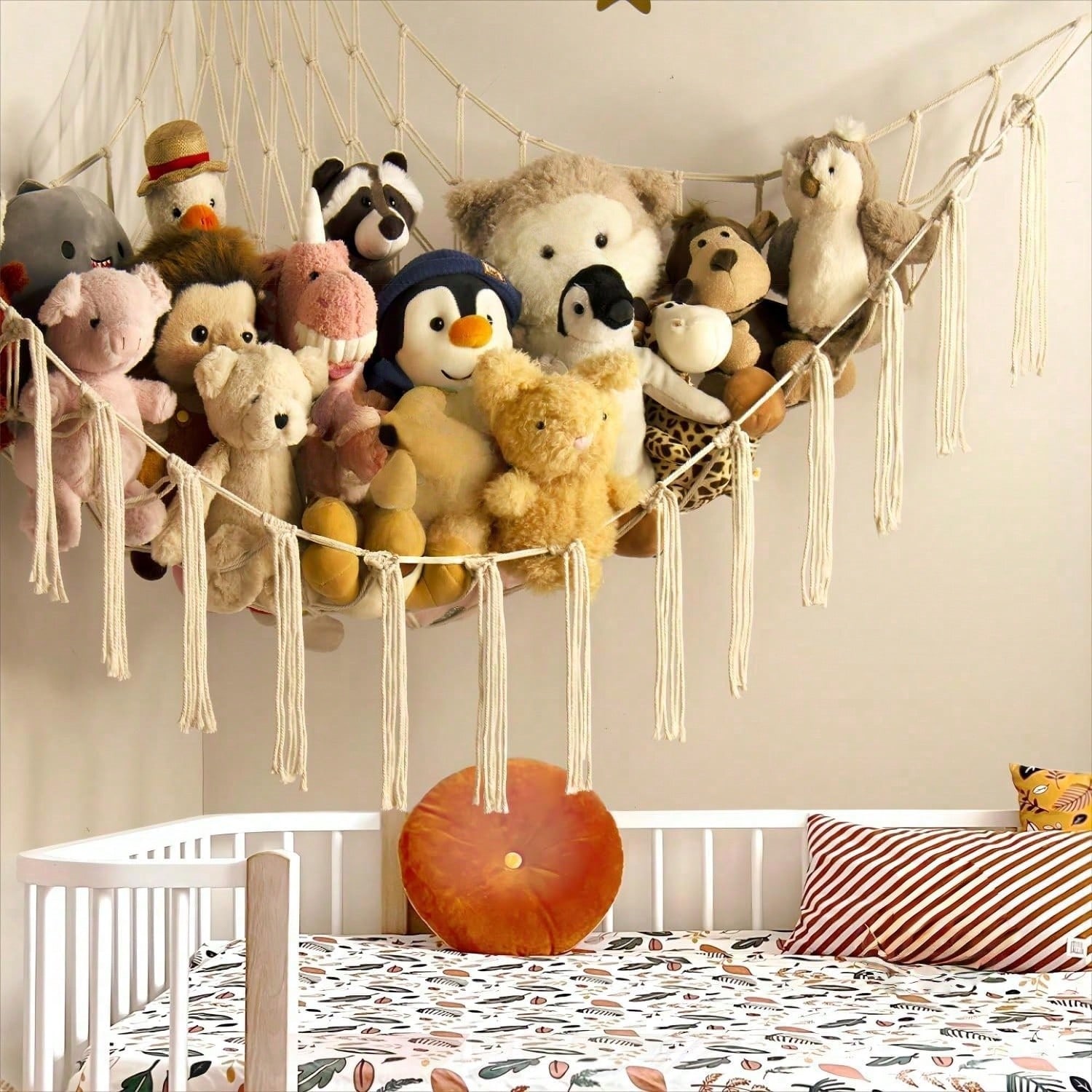 おもちゃぬいぐるみ収納ハンモックネットコーナーハンギングぬい - Baby Nursery Shelves のレビューと価格