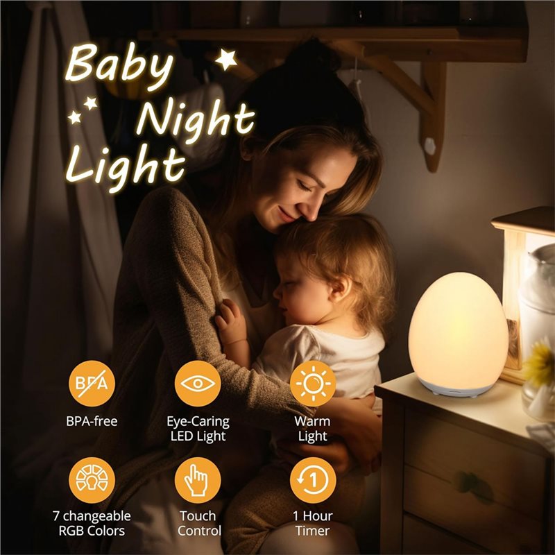 TKOH-Led アイケアベビーナイトライト エッグライト  - Baby Nursery Egg Light のレビューと価格