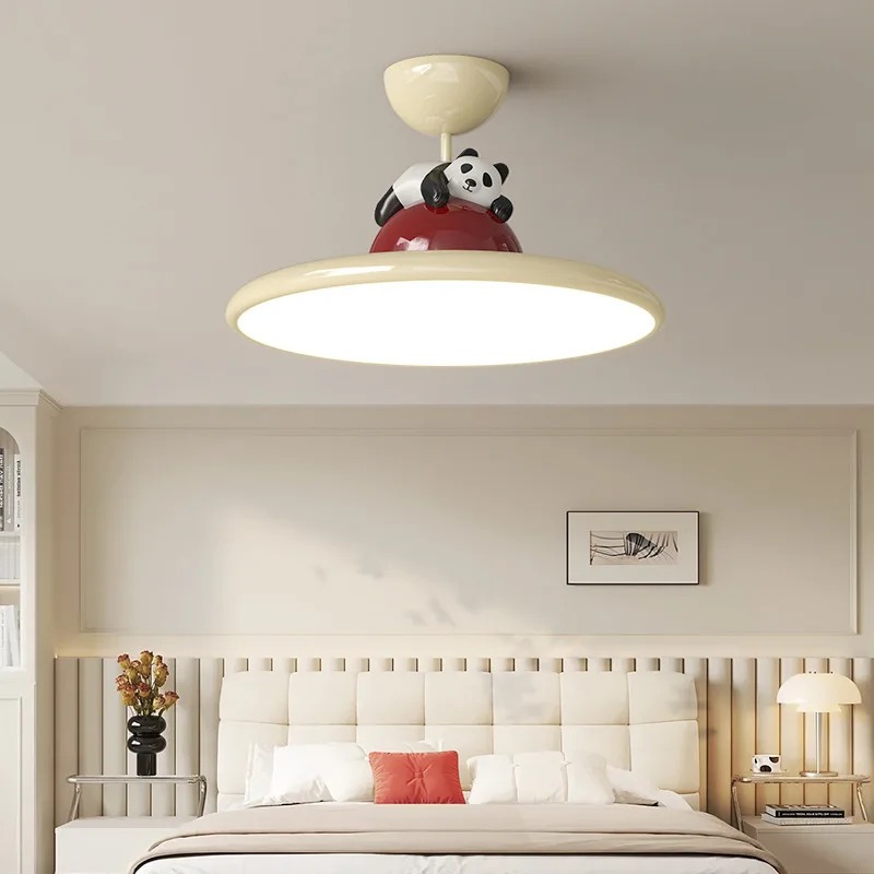 漫画クリームスタイルパンダ LED シーリングライト子供部屋 - Baby Nursery Chandelier のレビューと価格