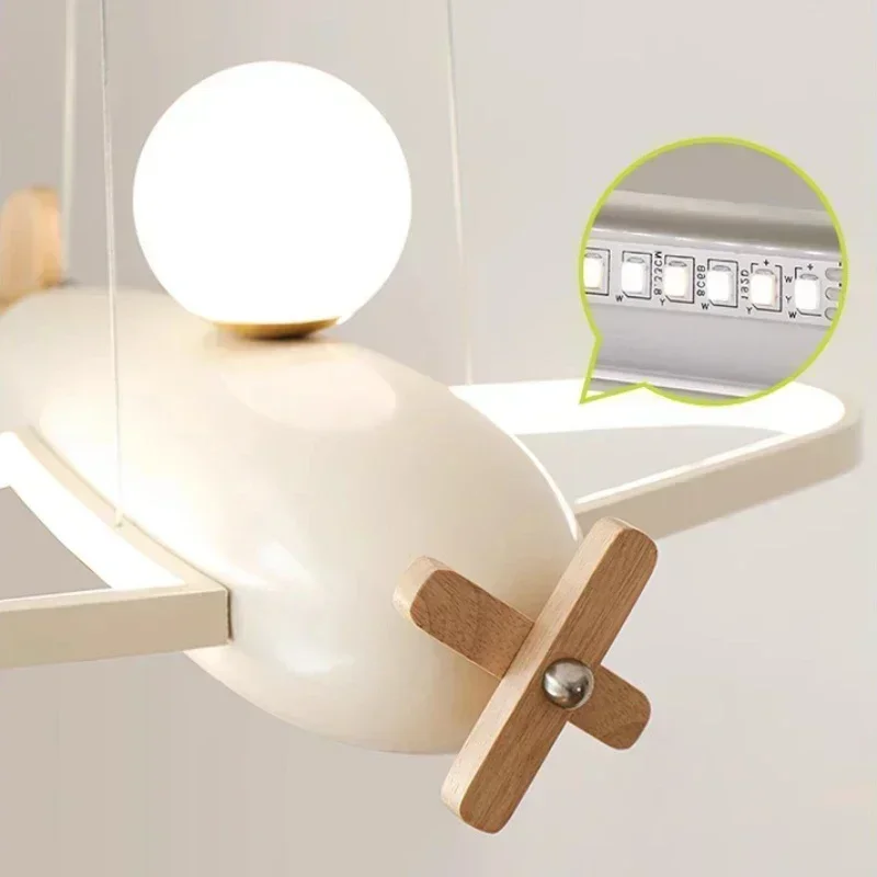 北欧飛行機ランプモダンな子供部屋シャンデリア LED シンプ - Baby Nursery Chandelier のレビューと価格