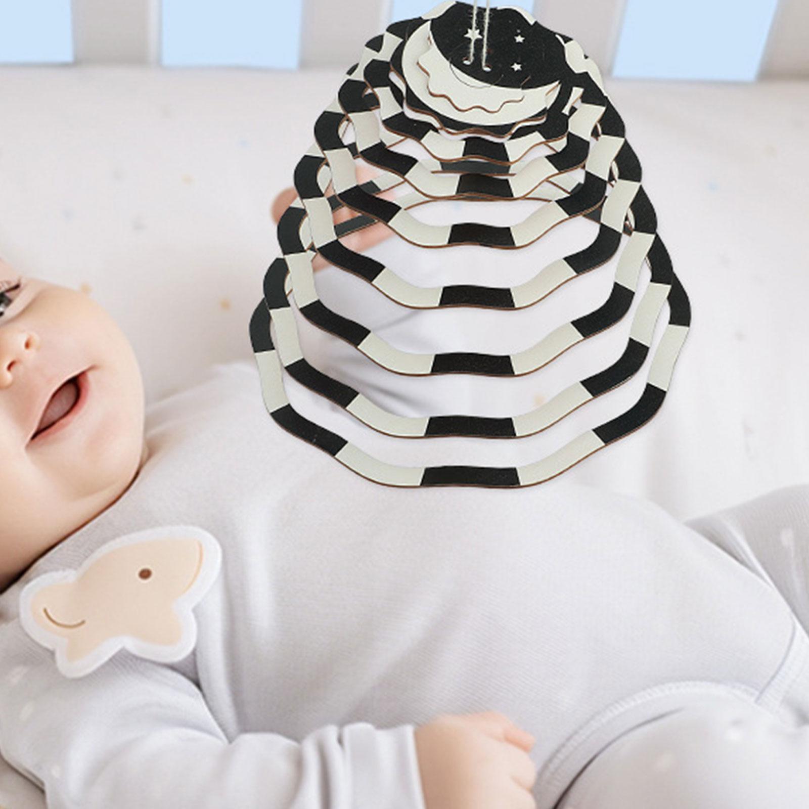 ベビーベッド用モバイル感覚玩具、白黒ベッドベルおもちゃ、保育 - Baby Nursery Decor Boy のレビューと価格