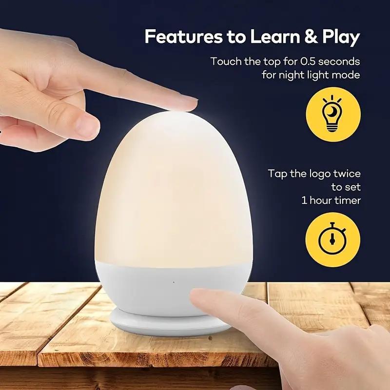 充電式のポータブルエッグナイトライト,ベビーケア用のタッチラ - Baby Nursery Egg Light のレビューと価格