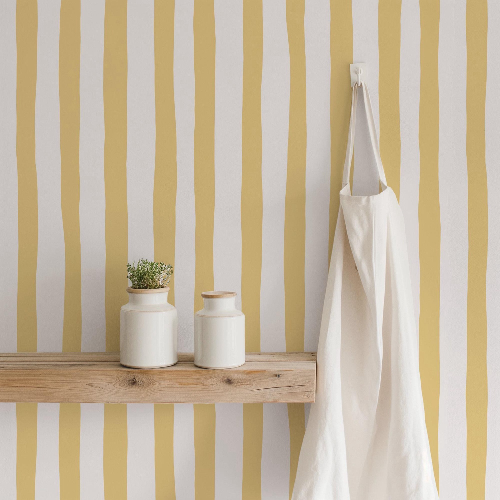 サンシャインイエローのゆらぎ模様の壁紙、剥がして貼るだけ、ソ - Baby Nursery Peel And Stick Wallpaper のレビューと価格