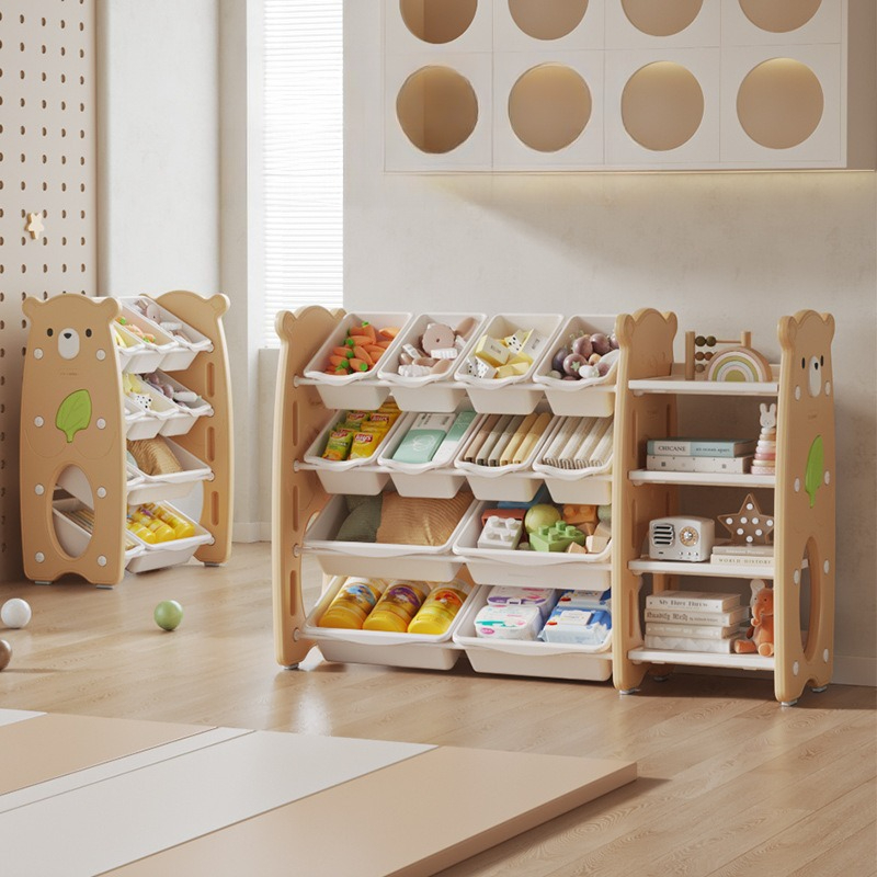 子供用おもちゃ収納キャビネット 家庭用大容量本おもちゃ収納ボ - Baby Nursery Shelves のレビューと価格