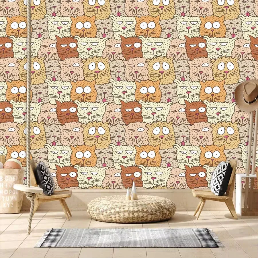 カスタム漫画防水ピールアンドスティック壁紙 リビングルーム用 - Baby Nursery Peel And Stick Wallpaper のレビューと価格
