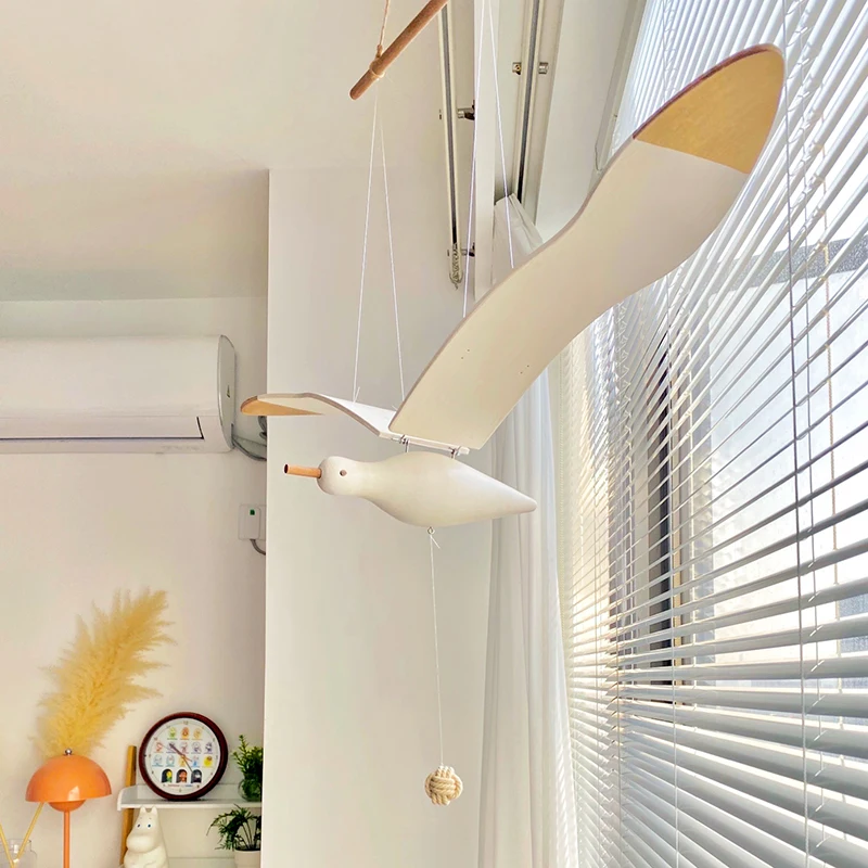 木の鳥の形をしたクリエイティブな壁掛け,子供部屋,ホテルのア - Baby Nursery Products のレビューと価格
