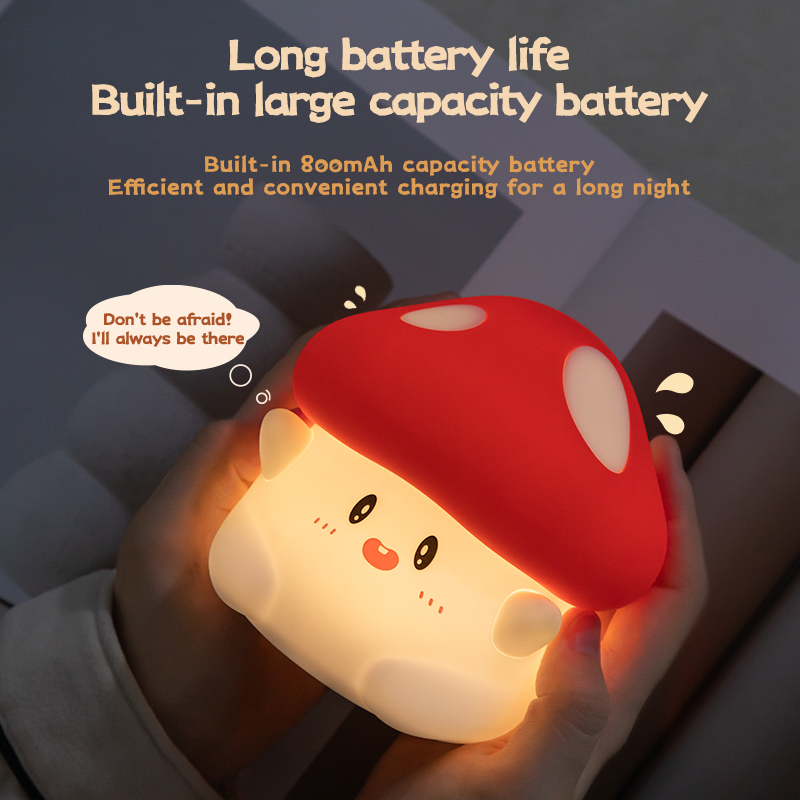 キノコナイトライト LED 充電式 USB テーブルランプデ - Baby Nursery Egg Light のレビューと価格