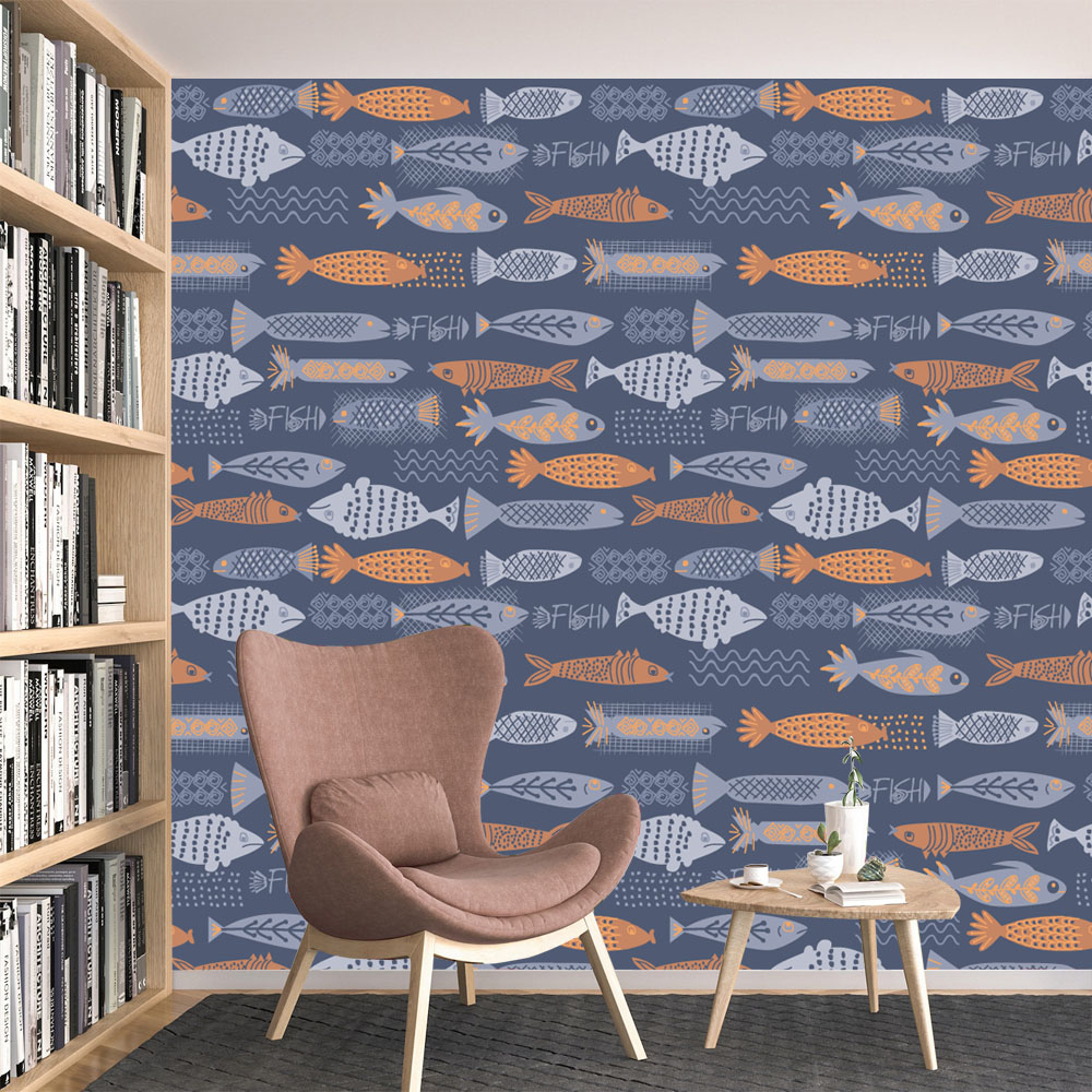 10+ 魚デザイン防水ピールスティック壁紙リビングルーム用ウ - Baby Nursery Peel And Stick Wallpaper のレビューと価格