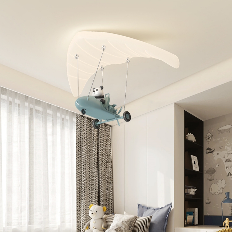 漫画パイロット天井ランプ子供部屋研究寝室用 Led ペンダン - Baby Nursery Chandelier のレビューと価格