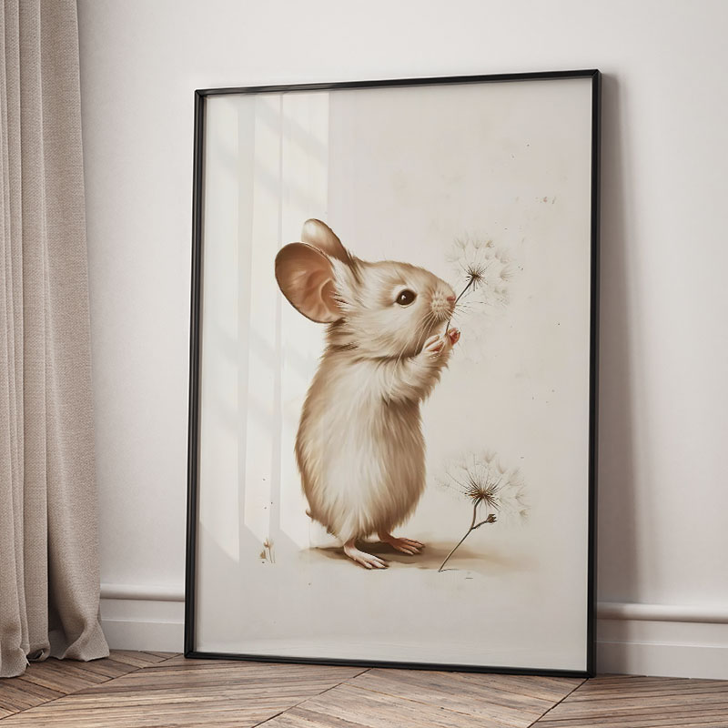 クマウサギキツネ鹿リスネズミ動物ポスター保育園壁アートキャン - Baby Nursery Prints のレビューと価格