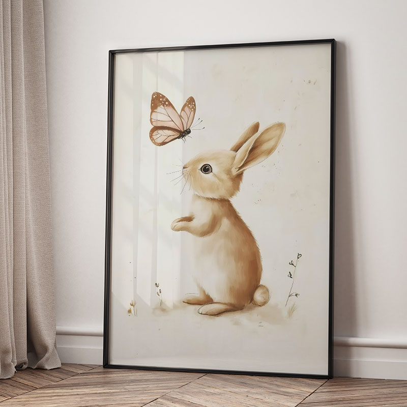 クマウサギキツネ鹿リスネズミ動物ポスター保育園壁アートキャン - Baby Nursery Prints のレビューと価格