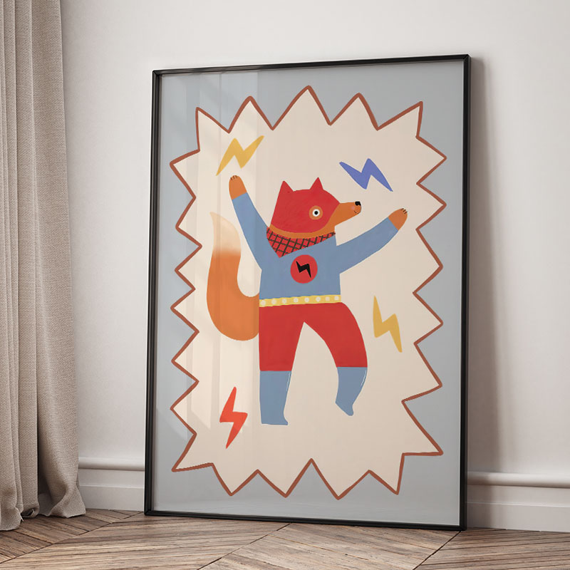 面白い漫画の超クールな子供部屋の壁飾りキャンバス絵画、クマ、 - Baby Nursery Products のレビューと価格